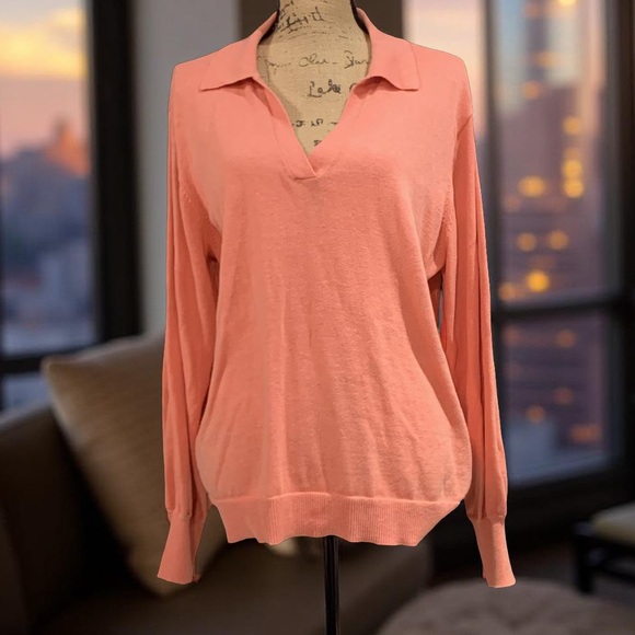 Vince Camuto Sweater Ocean Coral L - Picture 1 of 5